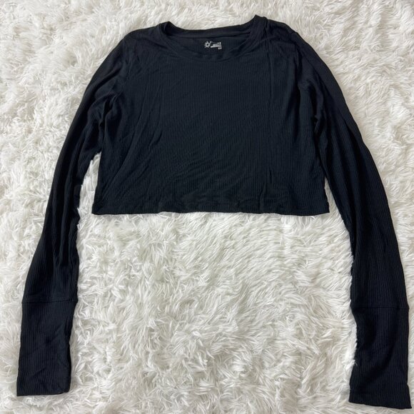 (Set of 2) OFFLINE By Aerie Thumbs Up Ribbed Long Sleeve Crop T-Shirt S - Picture 4 of 14